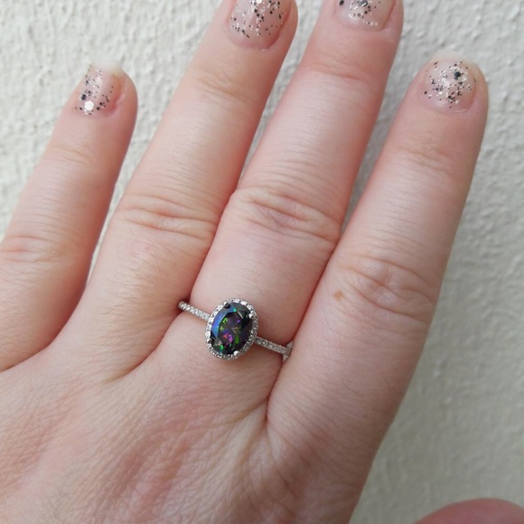 Mystic Topaz Ring Sterling Silver Jewelry - Picture 5 of 8